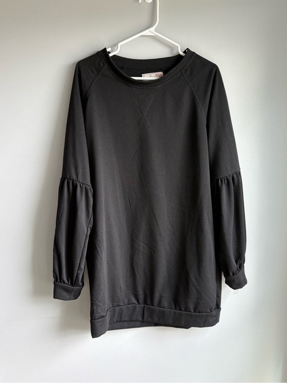 Jackson Rowe Black Long Sleeve Balloon-Sleeve Dress